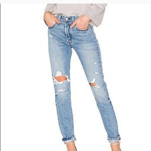 Levis 501 high rise skinny jeans